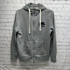 Roots Gray Zip-Up Hoodie size S